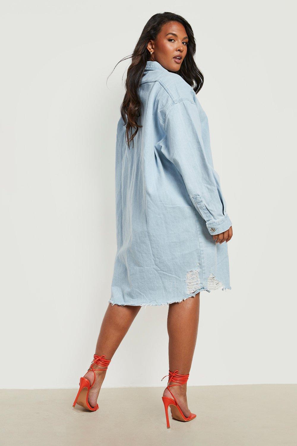 Blue jean outlet distressed dress